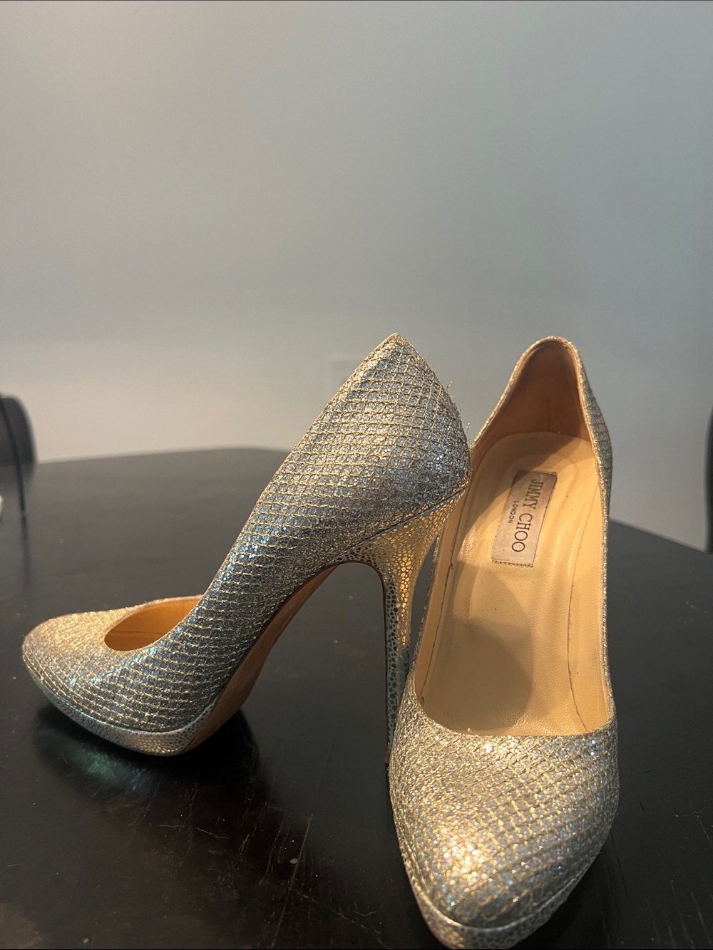 Jimmy Choo Women's champagne Pointed-Toe Pumps